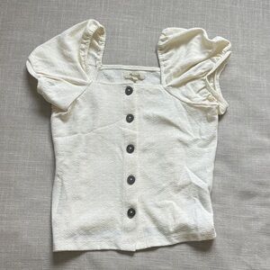 Madewell Cream Button-Up Women's Top
